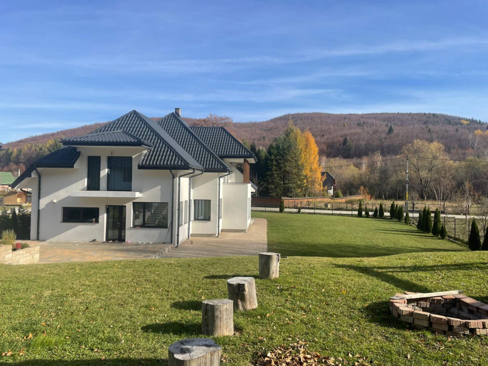 Vilă modernă P+1E cu foișor, beci și garaj – teren 3.000 m², finisaje premium